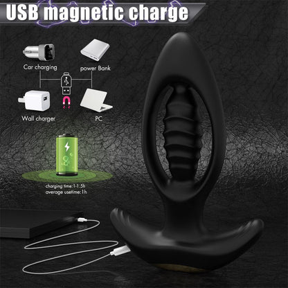 การสั่นสะเทือน Butt ปลั๊ก Dildo Vibrator นวดไร้สายรีโมทคอนโทรล Anal Plug G-Spot กระตุ้นของเล่นเพศสำหรับ Man/ผู้หญิง