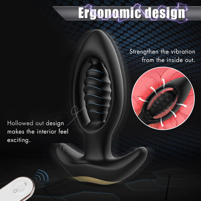 การสั่นสะเทือน Butt ปลั๊ก Dildo Vibrator นวดไร้สายรีโมทคอนโทรล Anal Plug G-Spot กระตุ้นของเล่นเพศสำหรับ Man/ผู้หญิง