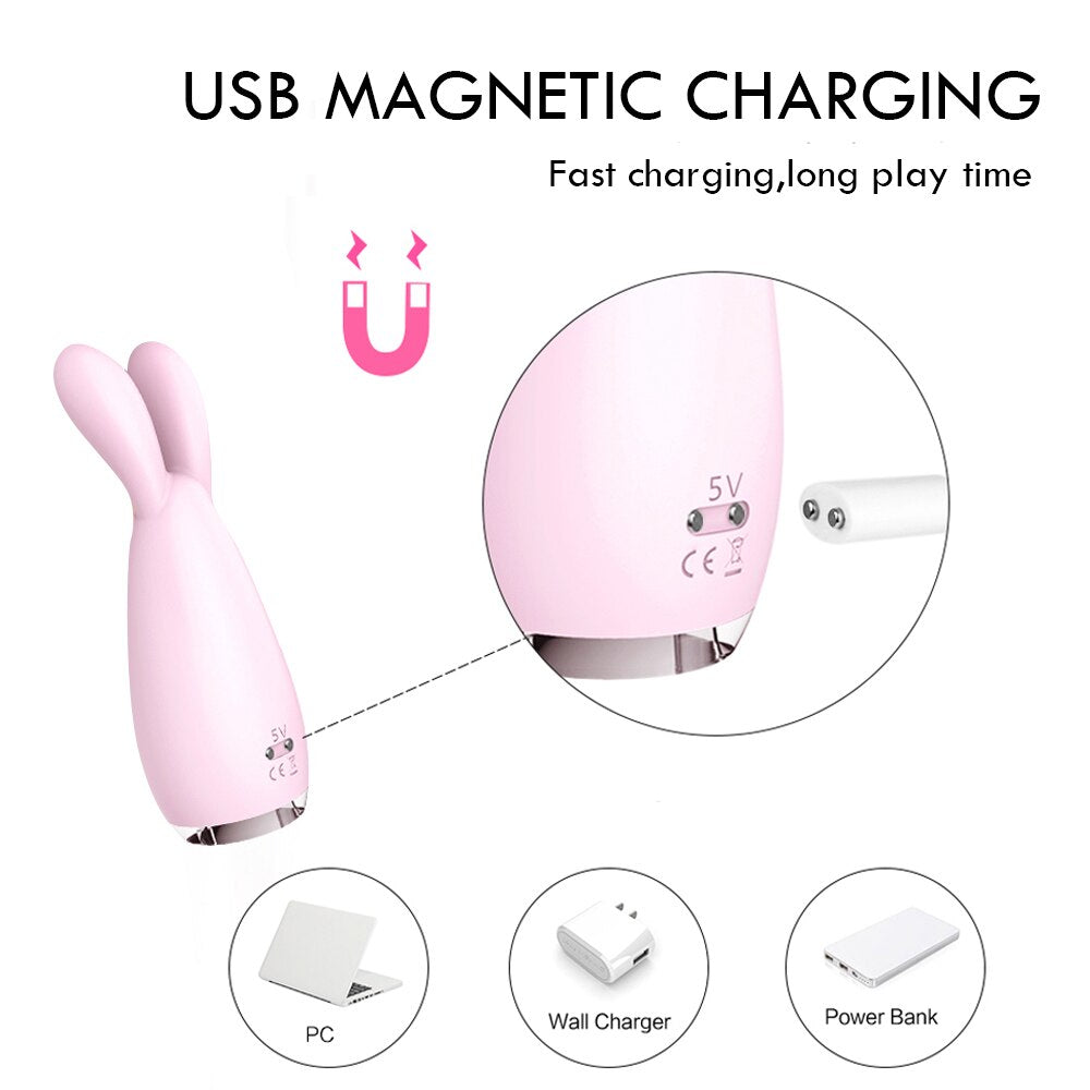 กระต่าย Clitoral Stimulator Vibrators สำหรับผู้หญิงช่องคลอด Clit Massager สำหรับหัวนมอมควยหญิง Masturbation Sex ของเล่นสำหรับผู้ใหญ่