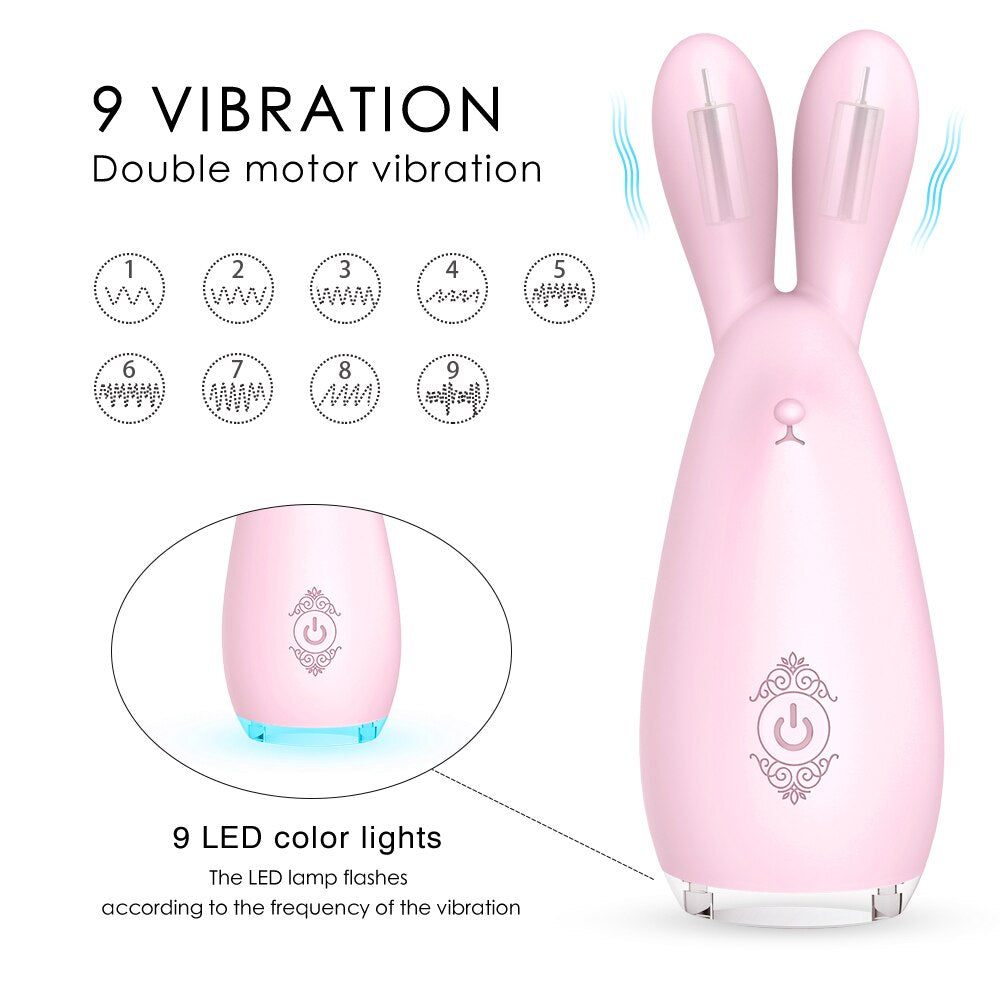 กระต่าย Clitoral Stimulator Vibrators สำหรับผู้หญิงช่องคลอด Clit Massager สำหรับหัวนมอมควยหญิง Masturbation Sex ของเล่นสำหรับผู้ใหญ่