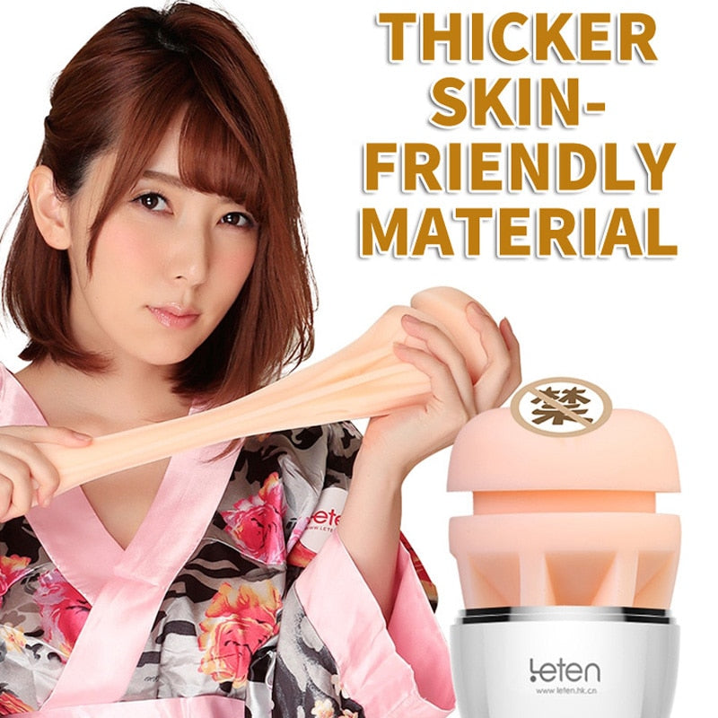 DRAIMIOR Leten Yui Hatano Pussy Masturbator for Male Interactive Voice 10 Mode Vibration Aircraft Cup Adult Sex Toys