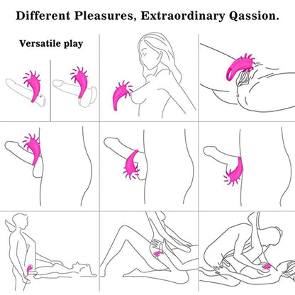 คู่หุ้นแหวนอวัยวะเพศชาย Delay Lock Sperm Vibrator ลิ้นเลีย G จุดกระตุ้นช่องคลอด Clit Stimulator Orgasm ล็อคชาย