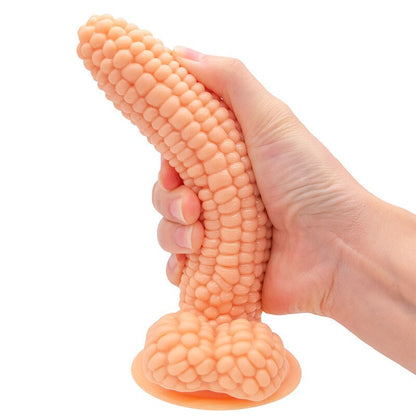 ข้าวโพดซิลิโคนจริง Dildo Anal ปลั๊กดูดถ้วยผัก Dildo เพศของเล่นสำหรับผู้หญิงช่องคลอดนวด G-Spot masturbator ดี