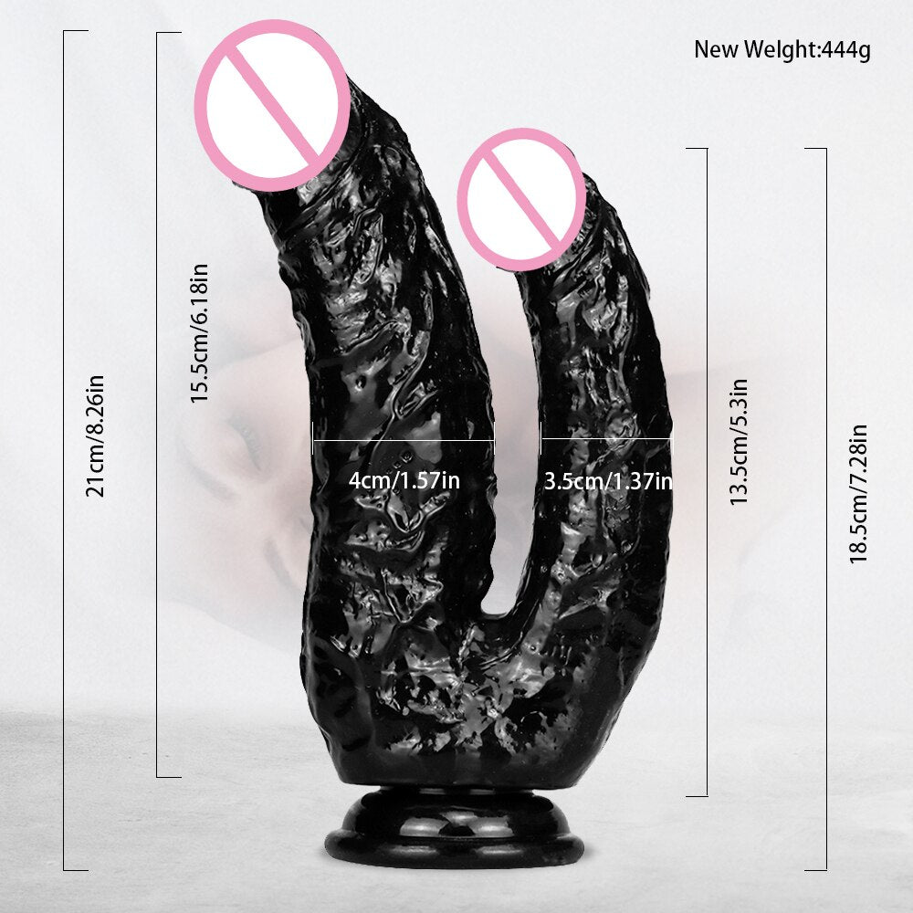 ดูดถ้วยคู่ Dildo Femme Sexshop Buttplug เลสเบี้ยน Jouet Sexuel สำหรับผู้ใหญ่ Sextoy อวัยวะเพศชายเกย์พระเจ้า Gode เร้าอารมณ์ Dick Anal Consolador