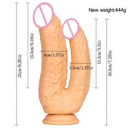 ดูดถ้วยคู่ Dildo Femme Sexshop Buttplug เลสเบี้ยน Jouet Sexuel สำหรับผู้ใหญ่ Sextoy อวัยวะเพศชายเกย์พระเจ้า Gode เร้าอารมณ์ Dick Anal Consolador