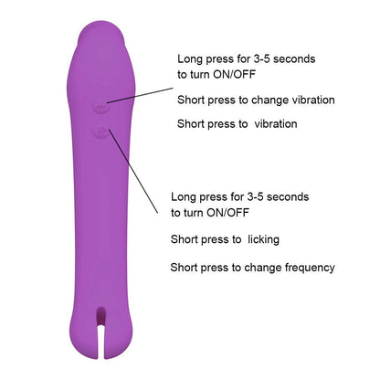 ลิ้นเลีย Dildo Vibrator หญิงเซ็กซ์ทอยช่องคลอด Orgasm Nippples Clitoris Stimulator ซิลิโคน Vibrators ผู้ใหญ่อุปกรณ์