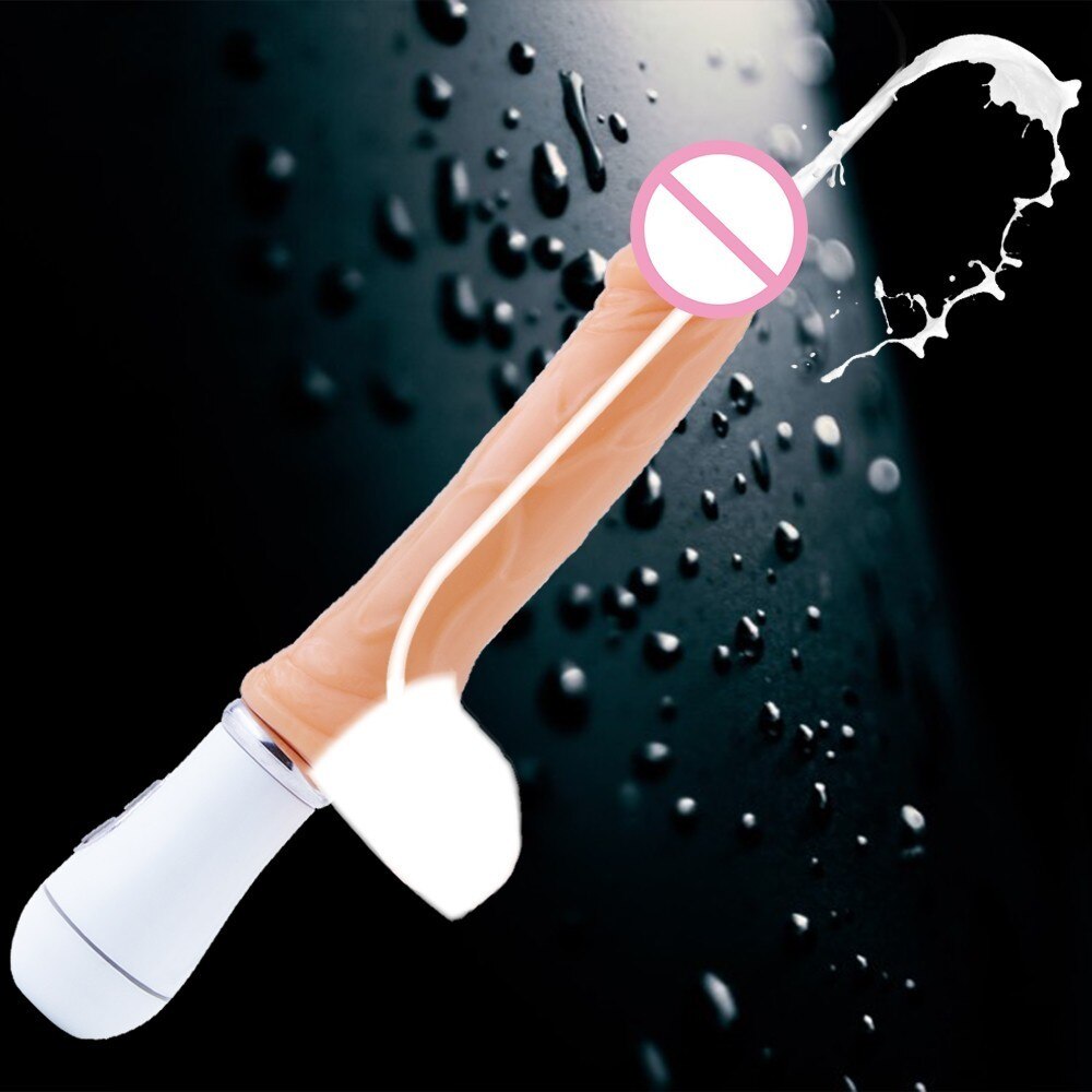 เร้าอารมณ์สเปรย์น้ำ Dildos สำหรับผู้หญิงจำลองอวัยวะเพศชายเทียม การสั่นสะเทือน Ejaculation สมจริง Dildo Sex ของเล่นหญิงสำเร็จความใคร่