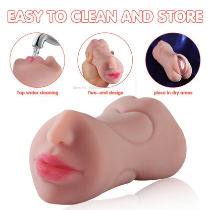 Feeling ช่องปากสำเร็จความใคร่คัพ3D Deep Throat ลิ้นชาย Masturbator เซ็กซ์ทอยสำหรับผู้ชายประดิษฐ์อุปกรณ์ช่วยตัวเองสำหรับผู้หญิง SexToy Shop