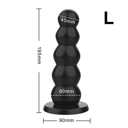 Female Male Masturbator Liquid Silicone 5 Beads Anal Plugs Big Dildos Butt Plug Sex Toys for Women Men Strong Suction Cup