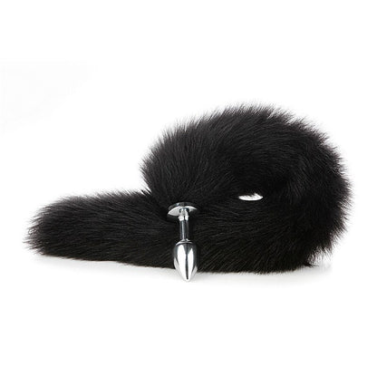 Fox Anal Plug Sex Toys Foxtail Bow Metal Butt Anal Plug Cute Bow-Knot Soft Cat Ears Headbands Erotic Cosplay Couples Accessories