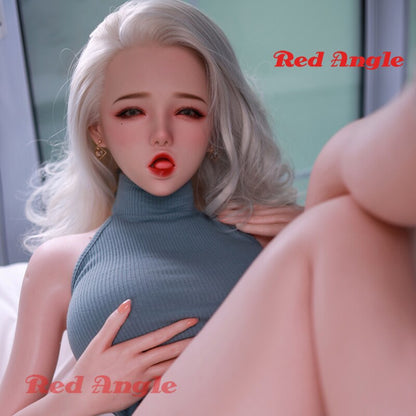 สีแดงมุมสมจริง Full Platinum ซิลิโคนตุ๊กตายางสำหรับชายที่มีปลูกผมหีญี่ปุ่นตุ๊กตาจริงสำหรับชาย