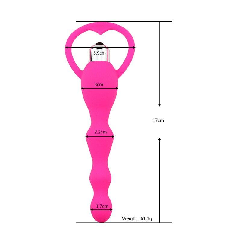 G Spot Vibrating Dildo Anal Plug Butt Prostate Massage Soft Beads Vibrator Sex Toys for Couples Silicone Adult Erotic Products
