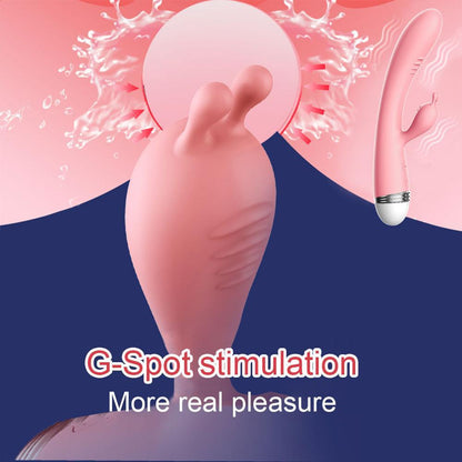 G-spot Rabbit Double Vibrator for Woman  Strapon Masturbation Clitoris Stimulator Dildos Waterproof Rechargeable Adult Sex Toys