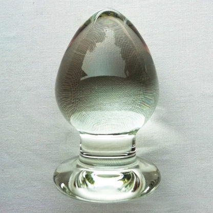 65mm Diameter Smooth Glass Anal Plug G Spot Stimulator Anal Expander Vagina Ball Anus Dilator Sex Toys for Woman Glass Butt Plug