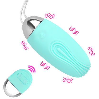 รีโมทคอนโทรลไร้สาย เครื่องนวดไข่สั่น 10 ระดับ ชาร์จ USB ของเล่นทางเพศสำหรับผู้หญิง กระตุ้นคลิตอริส จุด G เครื่องนวดช่องคลอด