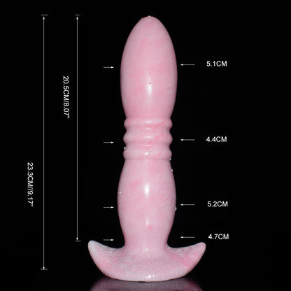 FAAK Large Pink Butt Plug with Sucker Silicone Bullet Anal Sex Toys for Woman Man Anus Massage Beads Dildos Vagina Stimulate