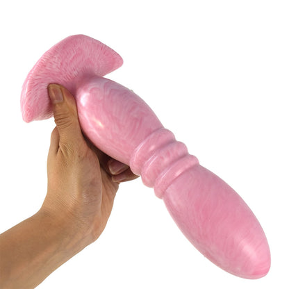 FAAK Large Pink Butt Plug with Sucker Silicone Bullet Anal Sex Toys for Woman Man Anus Massage Beads Dildos Vagina Stimulate