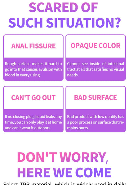 Hollow Anal Plug with Stopper Anal Expander/Tunnel/Toy Transparent Anus Dilation Adult SM Sex Toys for Women Men Couple Lesbian