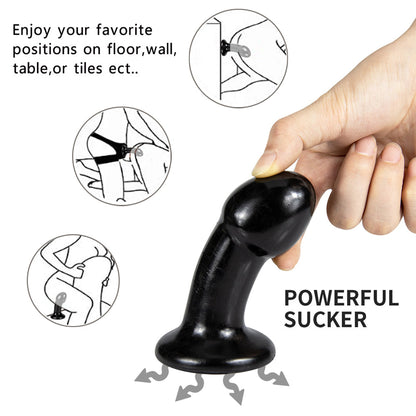 Butt Plug with Strong Sucker Soft Dildo Adult Products Butt Plug Prostate Stimulator Female Masturbation Tool Sex Toy for Couple