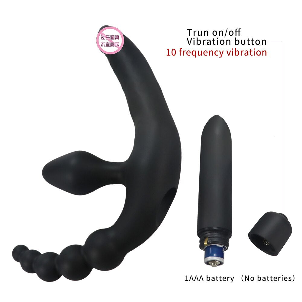 3 IN 1 Dildos Anal Plug Vibrators Sex Toys for Women Men Bondage Vagina Clitoris Stimulator Adult Chastity Accessories Sex Shop