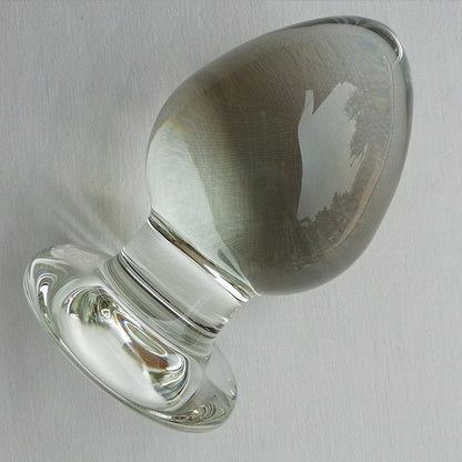 65mm Diameter Smooth Glass Anal Plug G Spot Stimulator Anal Expander Vagina Ball Anus Dilator Sex Toys for Woman Glass Butt Plug