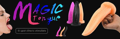 FAAK New Anal Sex Toys Dragon Tongue Tease Flirt Foreplay Clitoris Vagina Stimulate Silicone Sucker Dildo for Women Sex Shop