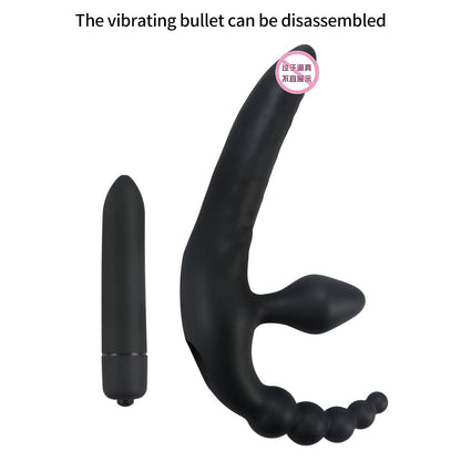 3 IN 1 Dildos Anal Plug Vibrators Sex Toys for Women Men Bondage Vagina Clitoris Stimulator Adult Chastity Accessories Sex Shop