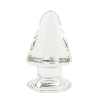 Transparent Butt Plug Waterproof Women Glass Massager Stimulation Adult Sex Toy 8.5 X 5.4cm