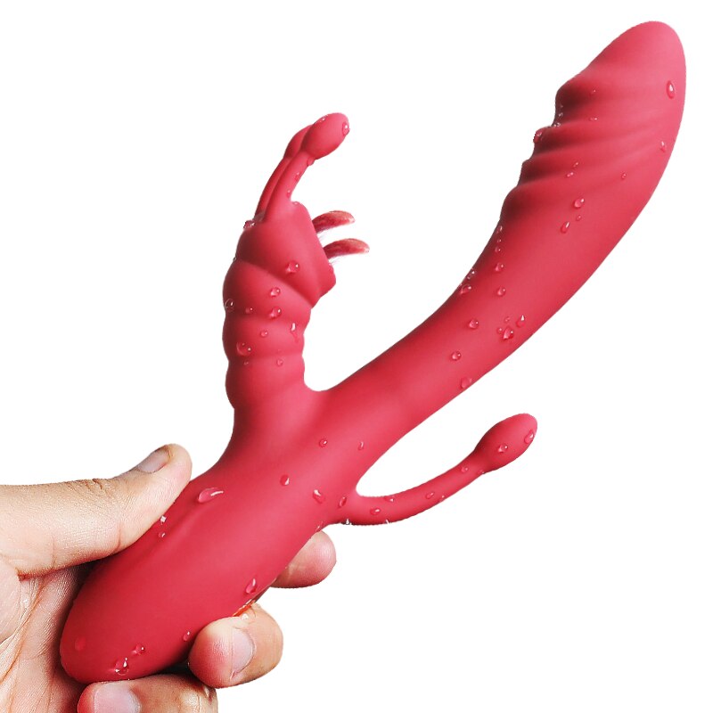 การสั่นสะเทือนนวด G-Spot Clitoral ช่องคลอดกระตุ้นลิ้นเลีย Vibrators สำหรับผู้หญิง