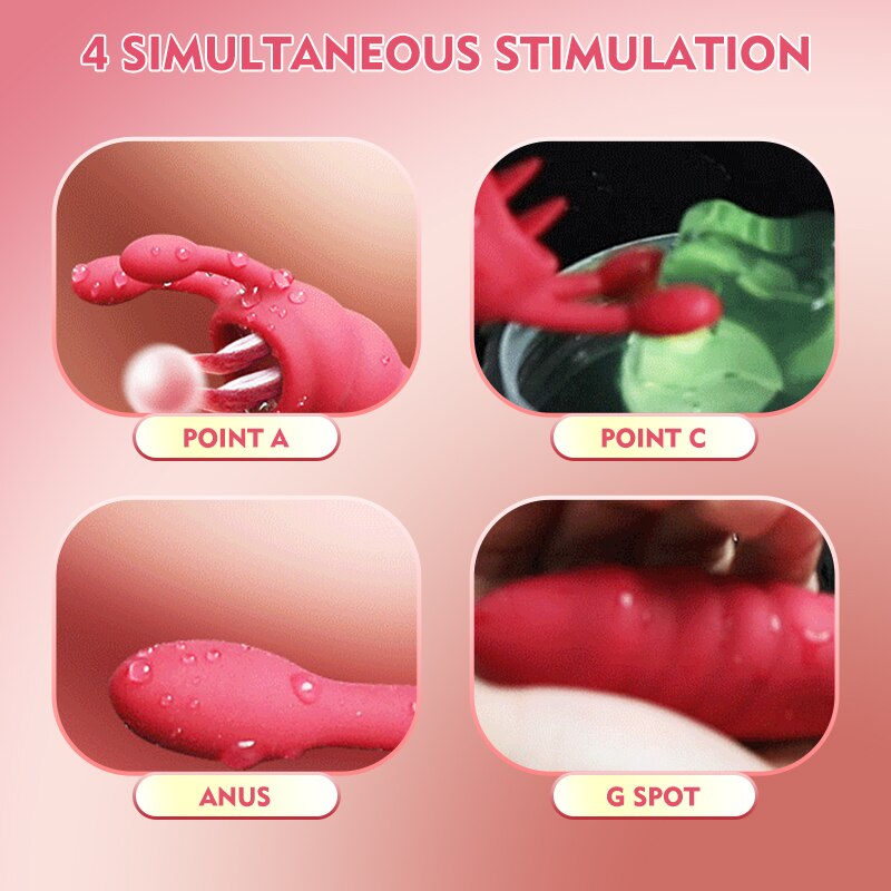 การสั่นสะเทือนนวด G-Spot Clitoral ช่องคลอดกระตุ้นลิ้นเลีย Vibrators สำหรับผู้หญิง