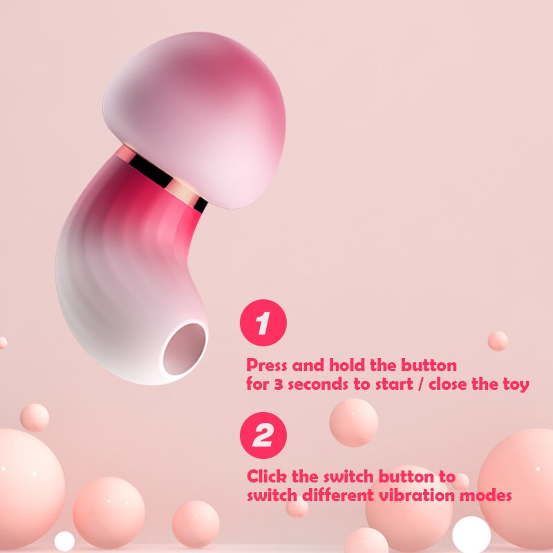 เห็ด Vibrators ไข่ผู้หญิง6โหมดการสั่นสะเทือนเซ็กซ์ทอยสำหรับผู้หญิง Strong ดูดแบบพกพาผู้ใหญ่ของเล่นสำหรับผู้หญิง