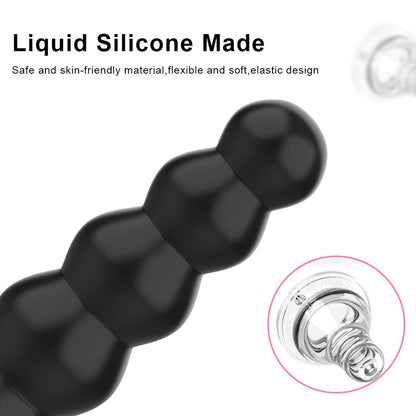 Female Male Masturbator Liquid Silicone 5 Beads Anal Plugs Big Dildos Butt Plug Sex Toys for Women Men Strong Suction Cup