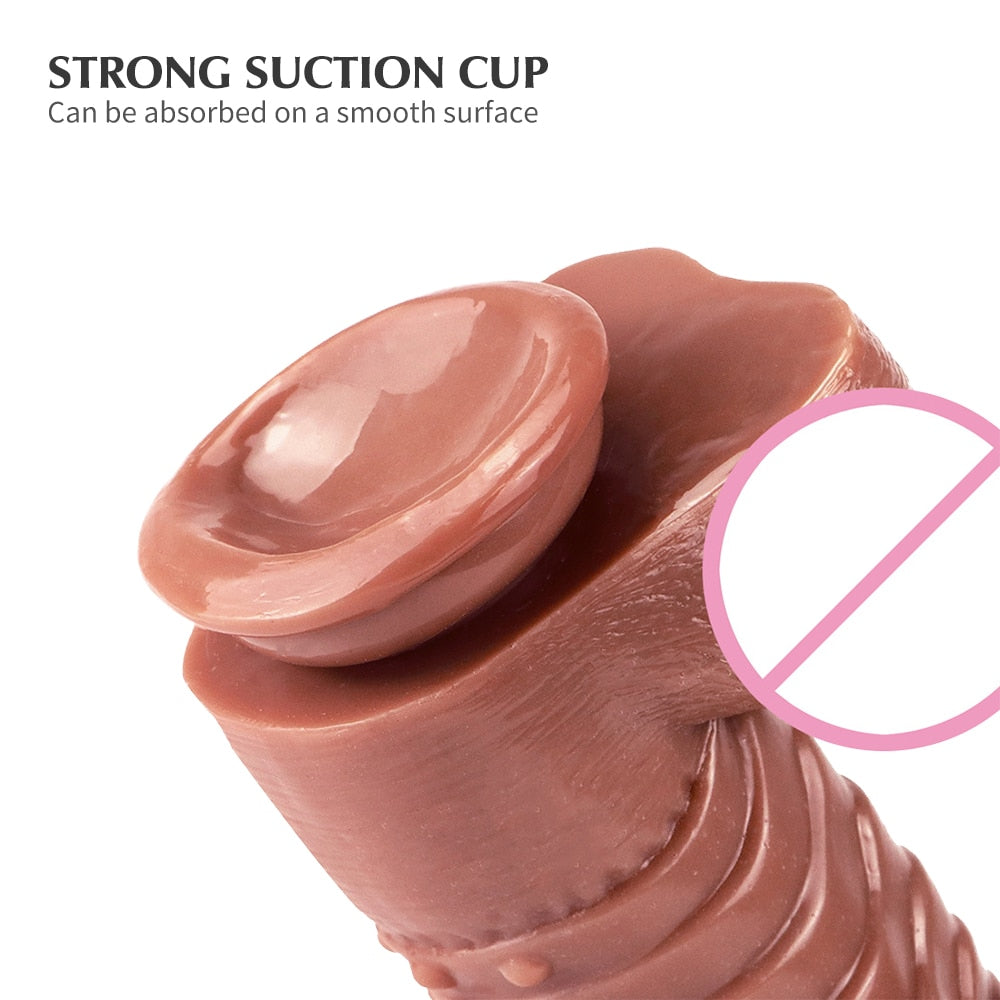 Huge Anal Plug Simulation Dildo Butt Plug with Powerful Sucker Female Masturbation Tool Thick Penis Erotic Sex Toys for Woman