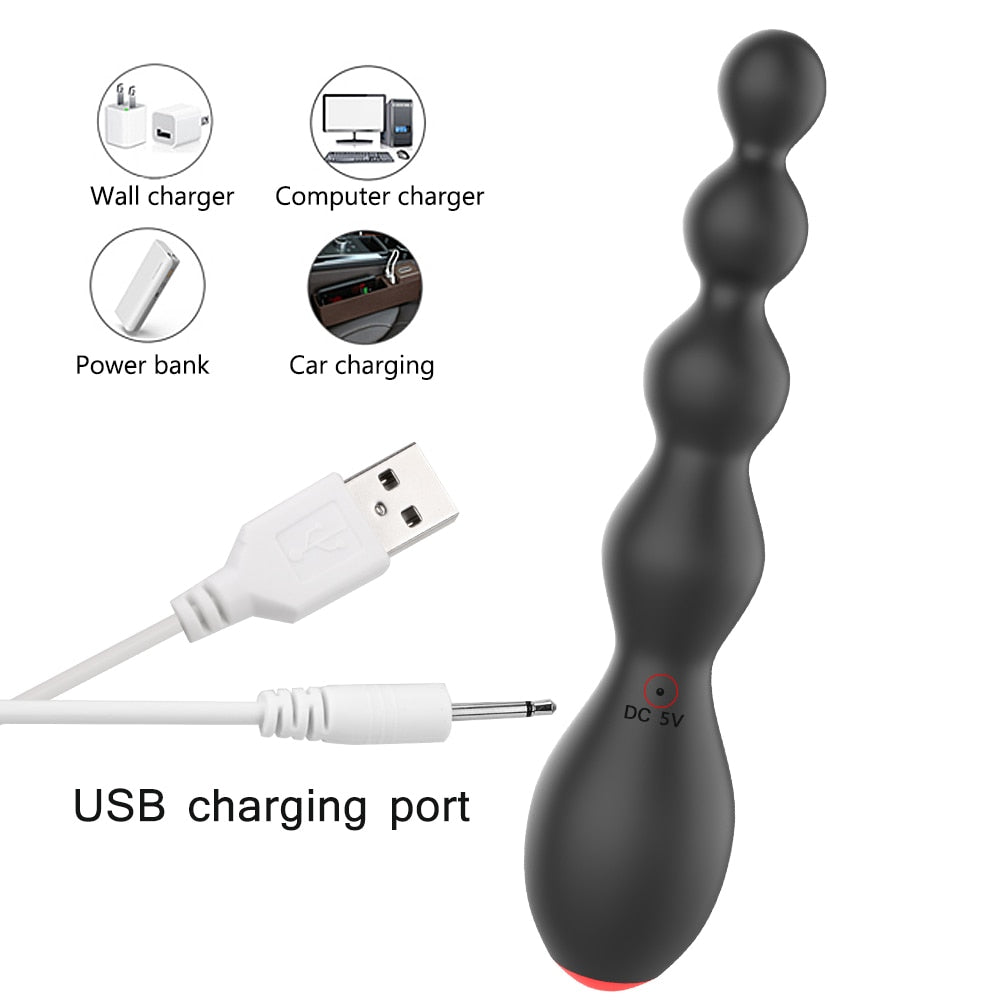 IKOKY 10 Speed  Vibrating Butt Plug Sex Toy for Women  Clitoris Stimulator Prostate Massager Erotic Anal Beads Vibrator