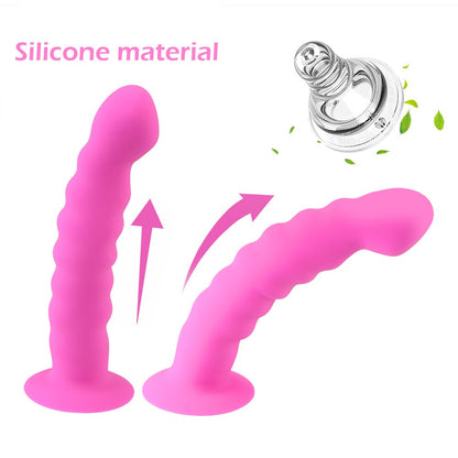 IKOKY Anal Plug Prostate Massager Strong Sucker Silicone Bead Dildo Vaginal Stimulator Sex Toys for Man Woman G-spot Stimulation