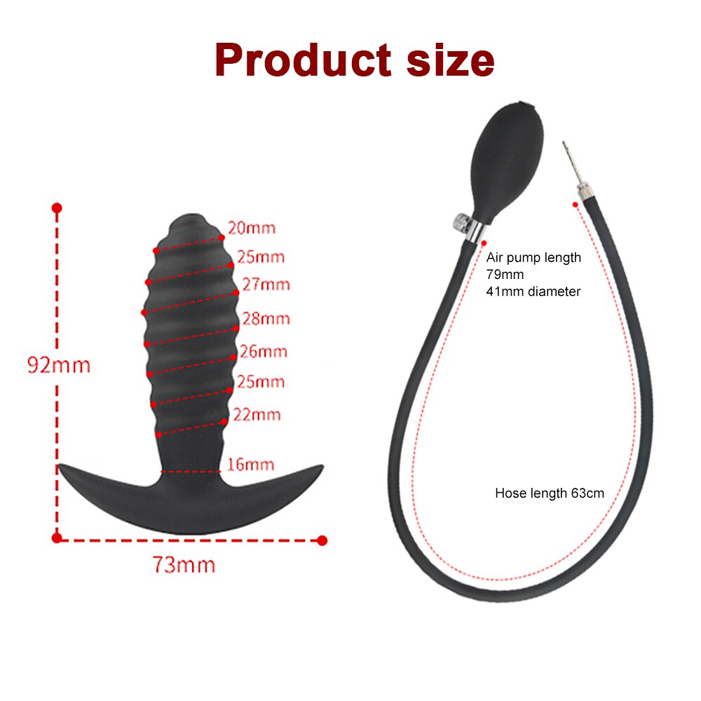 Inflatable ปั๊ม Anal ปลั๊กซิลิโคน Super Big Butt Plug Dildo นวดต่อมลูกหมาก Anus Extender Dilatador Sexules ของเล่นสำหรับผู้หญิง