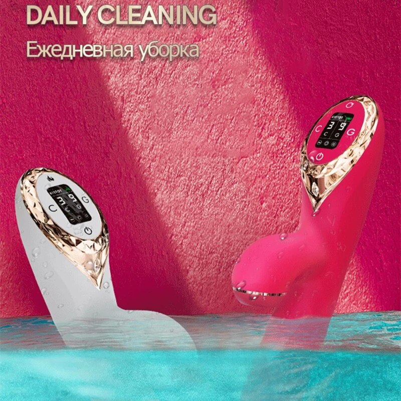 KISTOY A-King Series ฟังก์ชั่นเครื่องสั่นสะเทือนที่มีประสิทธิภาพ Clitoris G Spot Stimulator ที่สมจริงความร้อน Dildo เซ็กซ์ทอยสำหรับสตรี