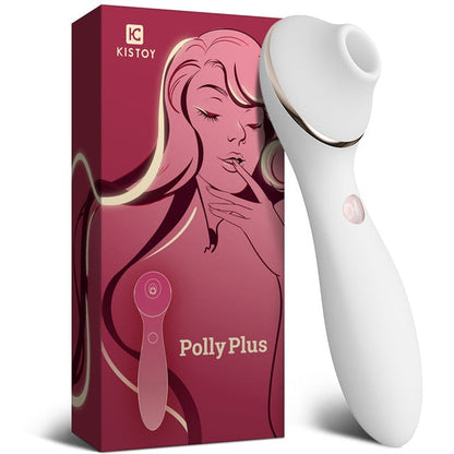 KISTOY Polly Plus 2ใน1เครื่องทำความร้อน Vibrator Clitoris ดูด G จุดกระตุ้น Vibrating Dildo เซ็กซ์ทอยสำหรับสตรี