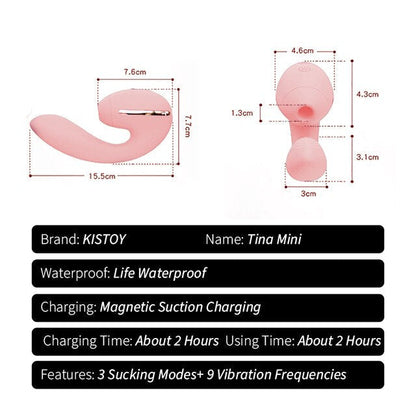 KISTOY Tina สวมใส่ Sucking Vibrator ความร้อน G จุดกระตุ้นที่มีประสิทธิภาพ Clitoris Sucker เซ็กซ์ทอยสำหรับสตรี