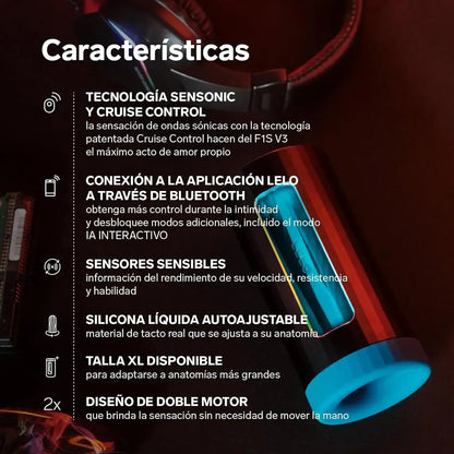 LELO F1S V3 เครื่องช่วยสำเร็จความใคร่ชาย แบบควบคุมผ่านแอป เครื่องช่วยสำเร็จความใคร่อัตโนมัติ 8 โหมดการสั่น พร้อม AI. อุปกรณ์ทางเพศสำหรับผู้ชาย