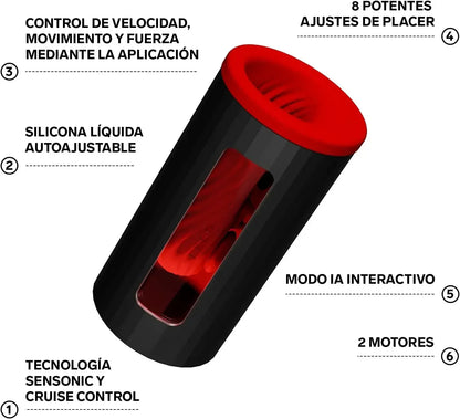 LELO F1S V3 เครื่องช่วยสำเร็จความใคร่ชาย แบบควบคุมผ่านแอป เครื่องช่วยสำเร็จความใคร่อัตโนมัติ 8 โหมดการสั่น พร้อม AI. อุปกรณ์ทางเพศสำหรับผู้ชาย