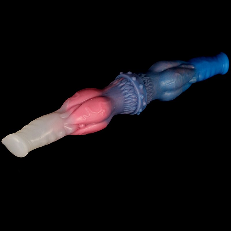 LUUK 40CM Super Long Double Head Horse and Dog Combination Kont Dildo Soft Liquid Silicone Anal Plug Sex Toys for Women Lesbian