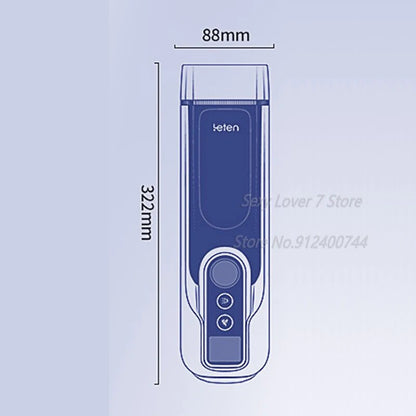 Leten A380 III อัพเกรดลูกสูบ Telescopic Masturbator ความร้อนช่องคลอด Thrusting Moaning เครื่องสำเร็จความใคร่ด้วยตัวเองเพศของเล่นสำหรับผู้ชาย
