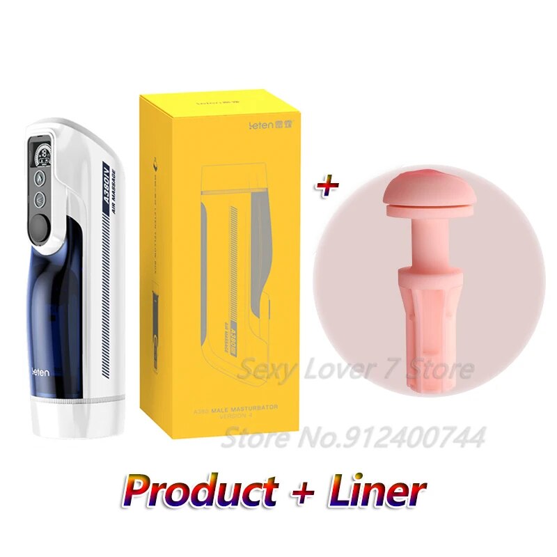 Leten A380 III อัพเกรดลูกสูบ Telescopic Masturbator ความร้อนช่องคลอด Thrusting Moaning เครื่องสำเร็จความใคร่ด้วยตัวเองเพศของเล่นสำหรับผู้ชาย