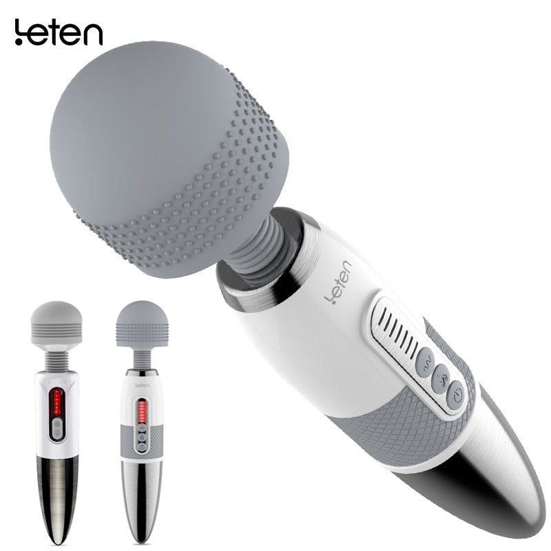 Leten Lightning Huge Head Vibrator for Female Masturbation. AV Magic Wand Massager Nipple Clitoris Stimulator Sex Toys for Woman