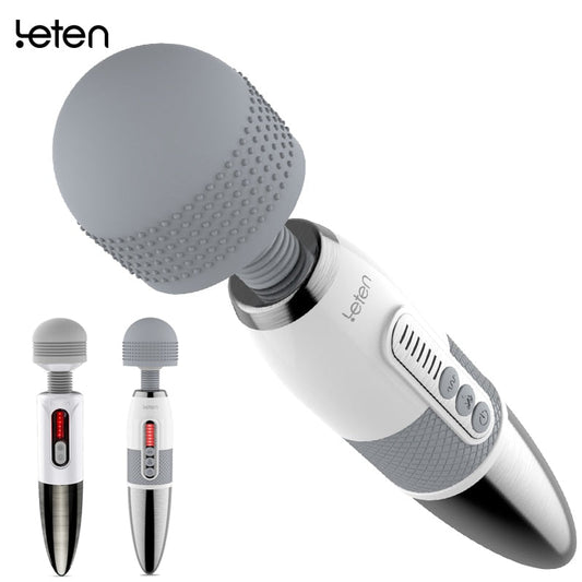 Leten Lightning Huge Head Vibrator for Female Masturbation. AV Magic Wand Massager Nipple Clitoris Stimulator Sex Toys for Woman