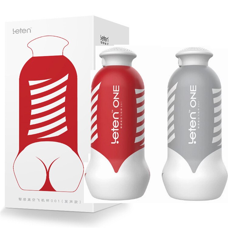 Leten Masturbator for Man Toys Men Three Stoma Air Sucking Products Fully Automatic Female Sex Moanning. Virtual Skin for Men