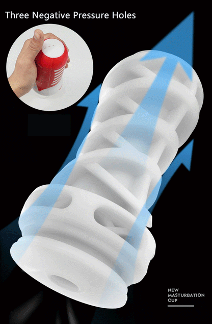Leten Masturbator for Man Toys Men Three Stoma Air Sucking Products Fully Automatic Female Sex Moanning. Virtual Skin for Men