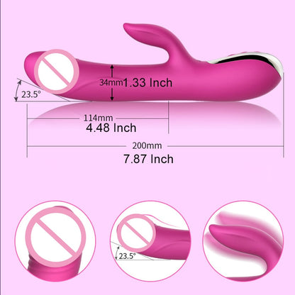 Leten Prostate Silicone Waterproof Electromagnetic Pulsating Thrusting Dildo Vibrator with Heating Function Penis Wand Massager