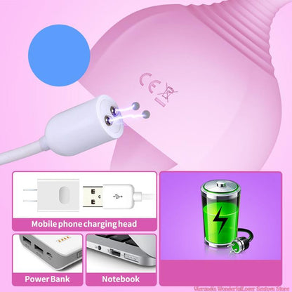 Leten Sucking Vibrator Female Tongue Lick Nipple Clit Pussy Oral Blowjob Clitoris Stimulator Sucker Vibrating Sex Toy for Couple